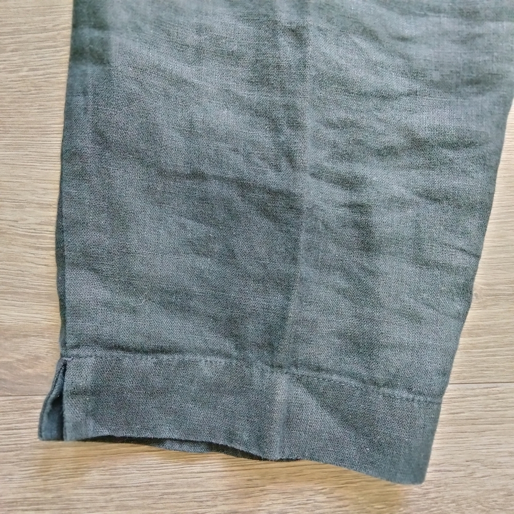 J.Jill Love Linen Women's Size Small Cropped Pull On Black Pants w/ Pockets - Picture 5 of 12